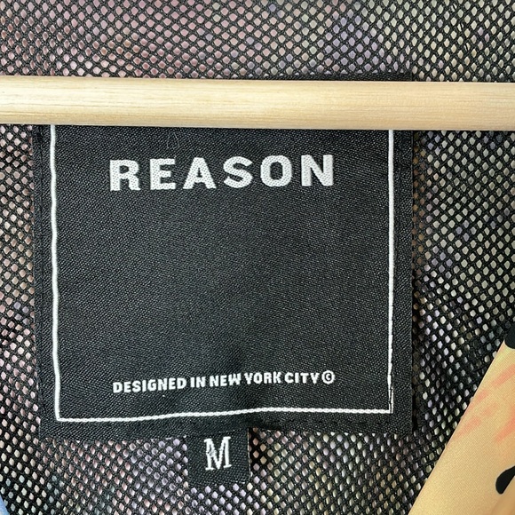 Reason World Class Crew Running Paint Graffiti Windbreaker Pullover Men M Jacket - Picture 9 of 9